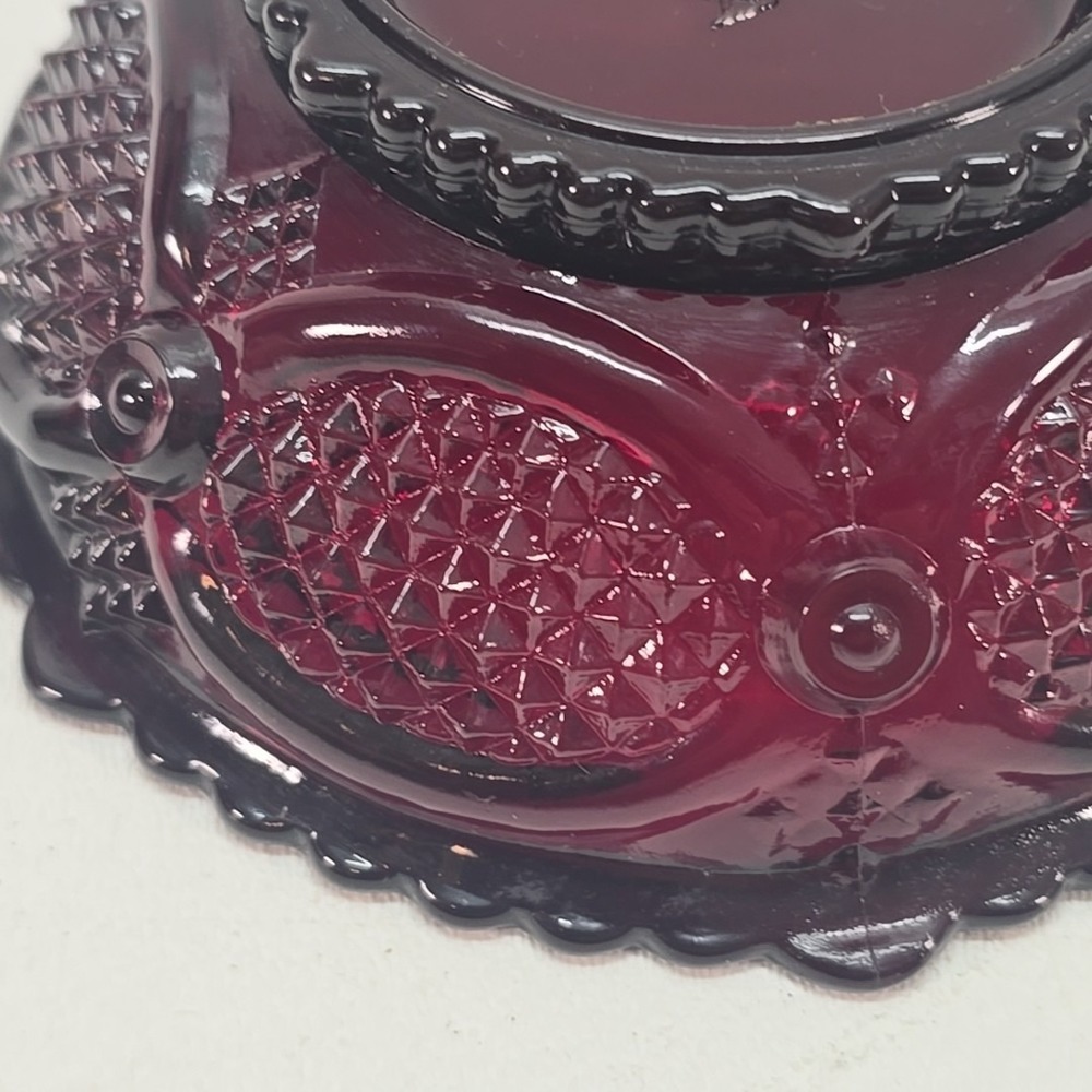 Avon‎ Ruby Red 1876 Cape Cod Collection Dessert Bowl 5" - Picture 5 of 12